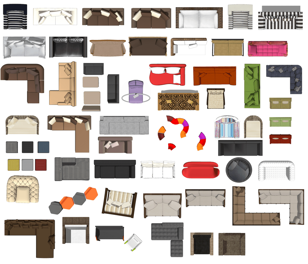 高颜值室内家具彩平图这技能可是hold住甲方的秘技