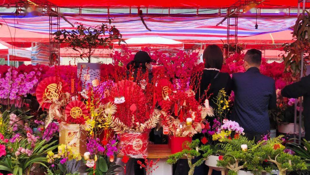 67市区两个迎春花市开市形成一站式年货市场