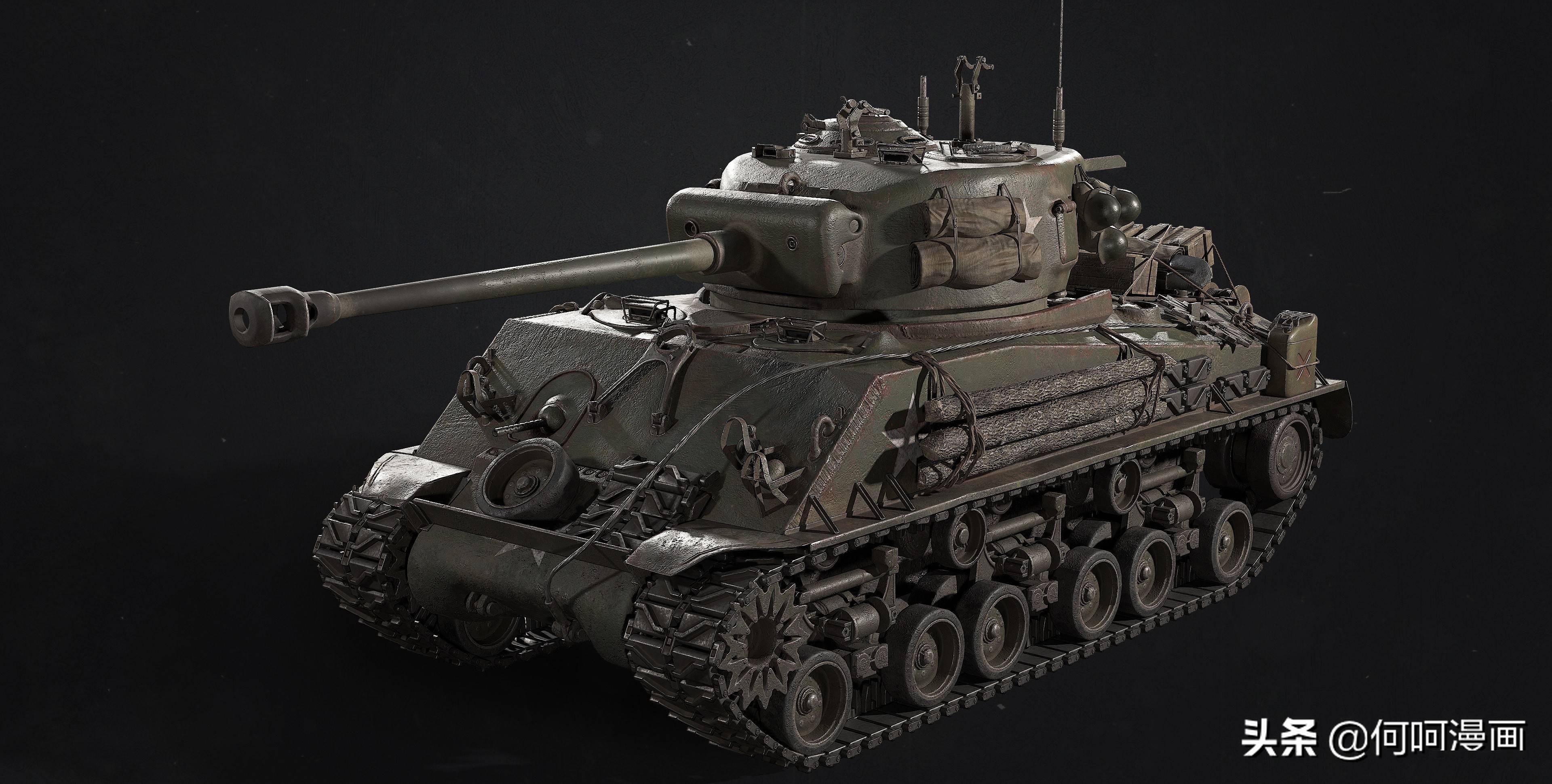 一组帅气的坦克装甲车插画作品欣赏属于钢铁巨兽的美感