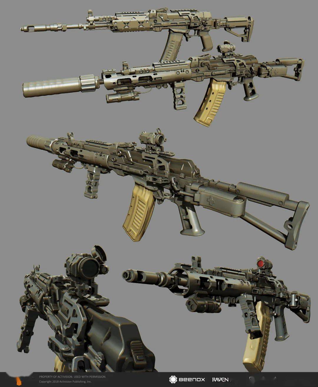 参考枪械设计收藏不亏rickzeng作品分享7game