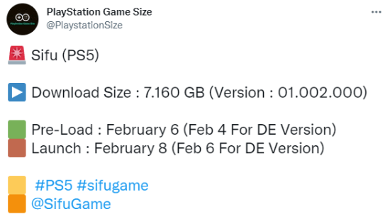 Size|动作格斗《师父》PS5版容量曝光 下载仅需7.16GB