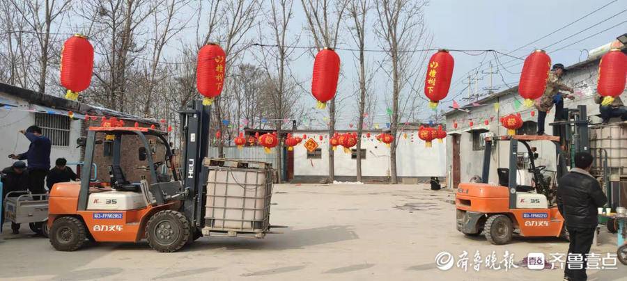 不放烟花爆竹阳谷县大布乡张灯结彩迎新春