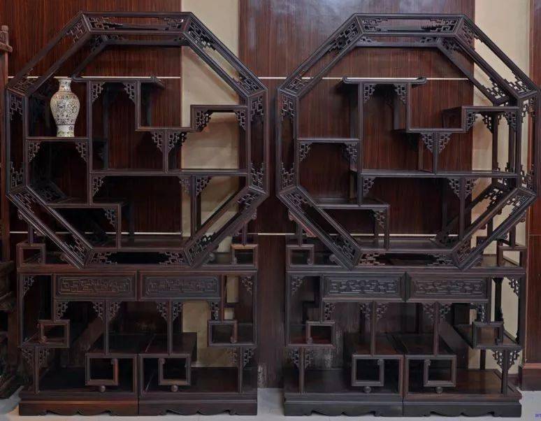 100款精品红木博古架,真是美腻了!_多宝格_几何形_形式