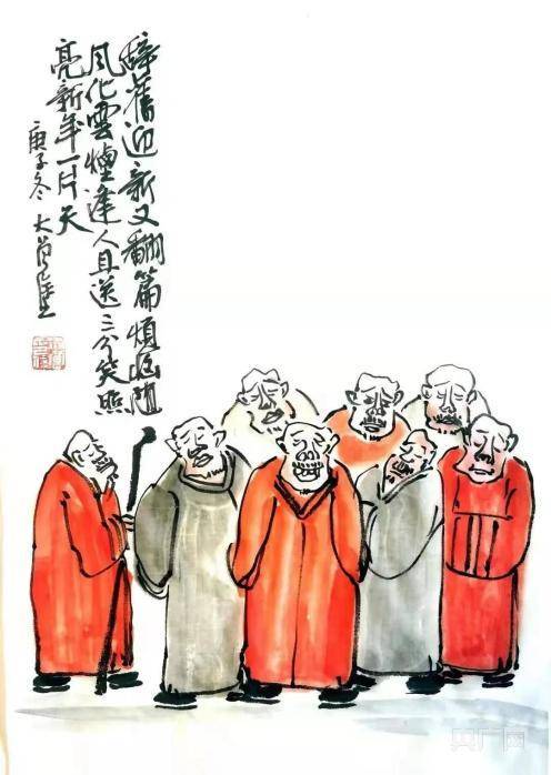 欧峰|大曾的打油诗文人画 ：春节一过心发慌 儿女又将奔远方