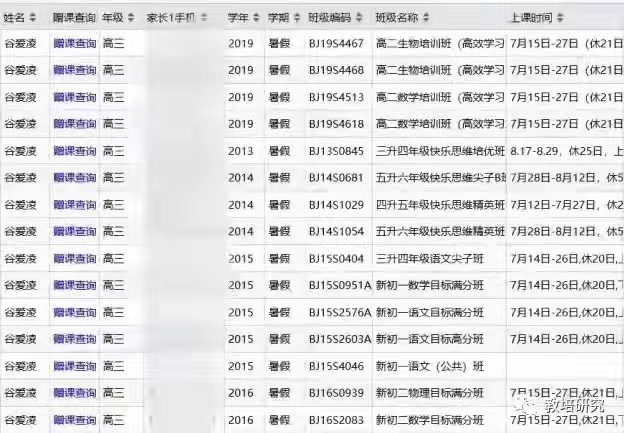 谷爱凌在海淀黄庄学奥数