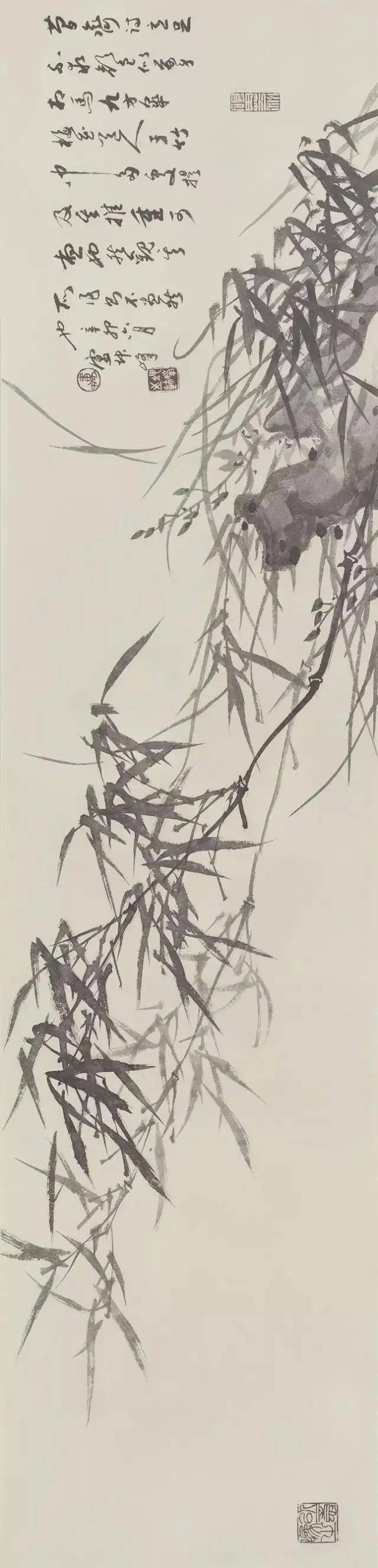 卢坤峰20幅兰竹小卷清气