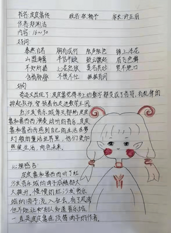 读书笔记上面的简笔画图片