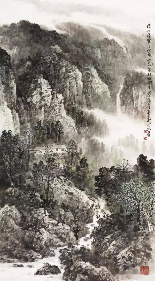 吕元忠的山水画浑厚超逸