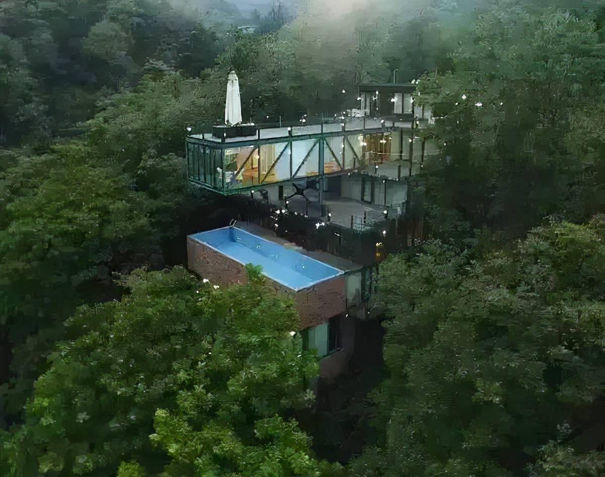 隐居青城山秘境中网红民宿在仙境之中玻璃长廊观美景丨半山隐庐