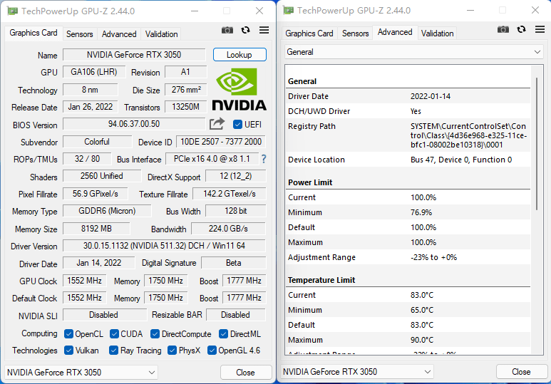 核心,拥有2560个流处理器,配备8gb gddr6显存,显卡基础频率为1552mhz