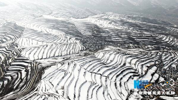 甘肃|壮美！云瞰甘肃宕昌“梯田雪”