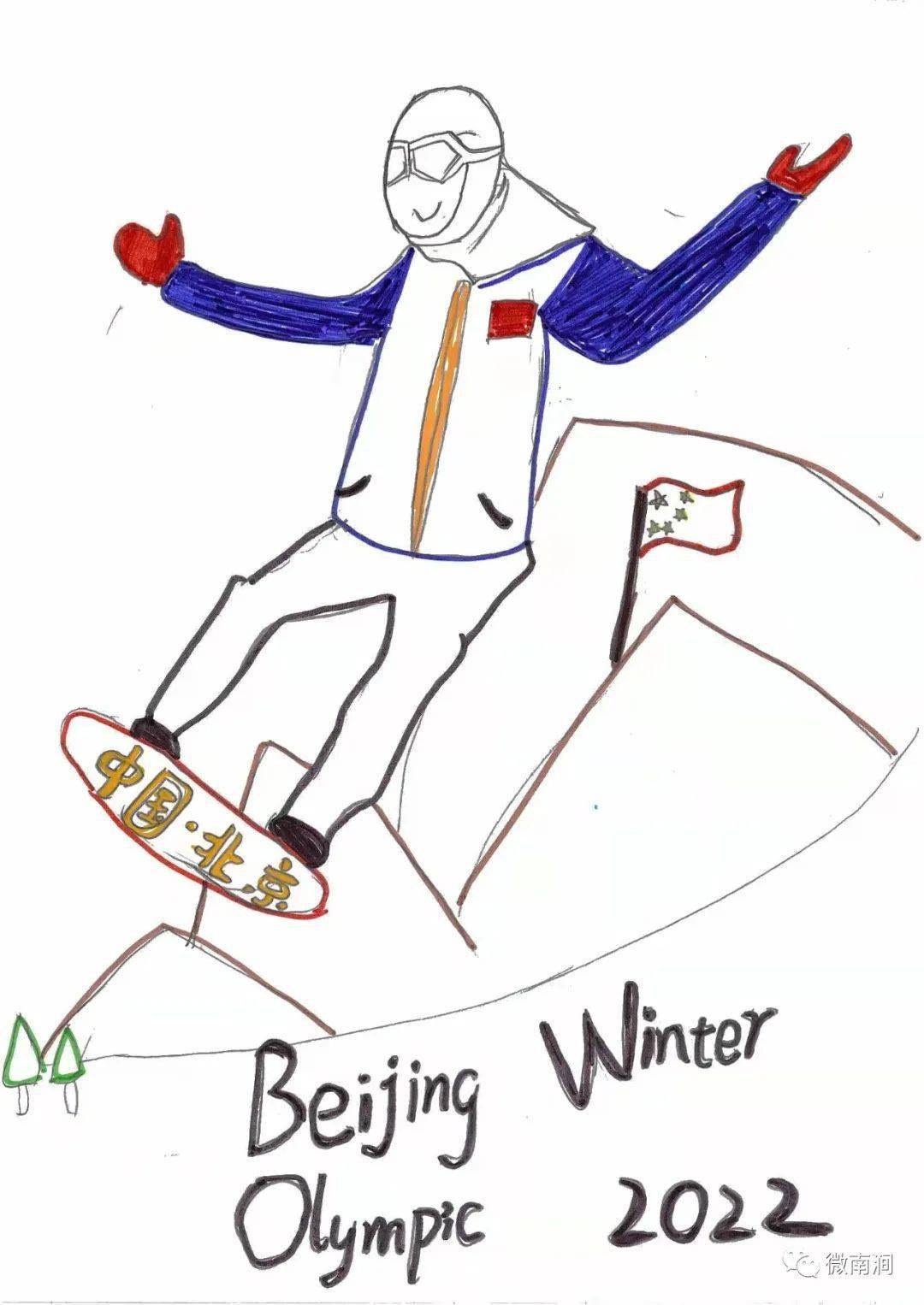 冬奥运会手绘图片