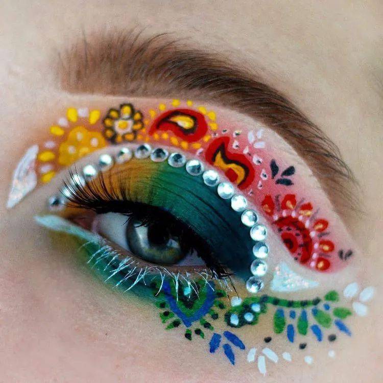 收藏|眼睛上的花朵_彩绘_ha_元起