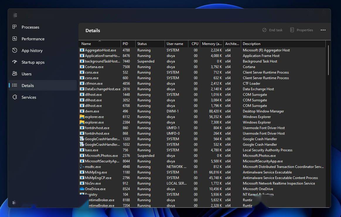 Win11预览版全新现代任务管理器上手体验