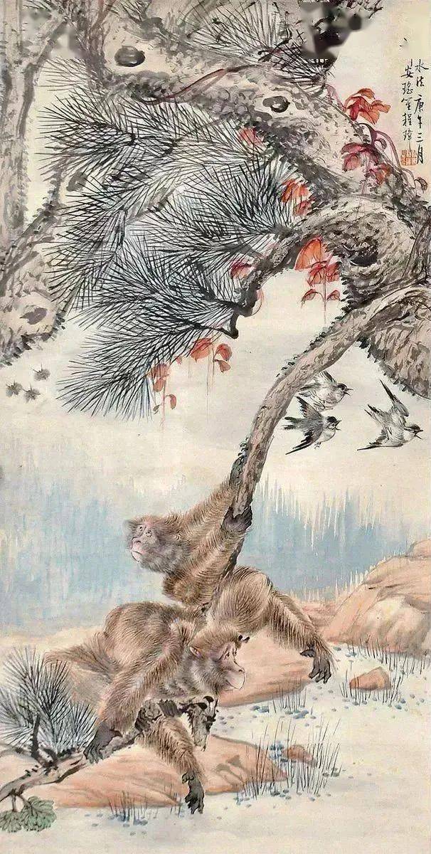 中國画 猿 程璋 在銘 中國画 猿 程璋 在銘 中國画 猿 程璋 在銘 中國画 猿 程璋 在銘 程璋松