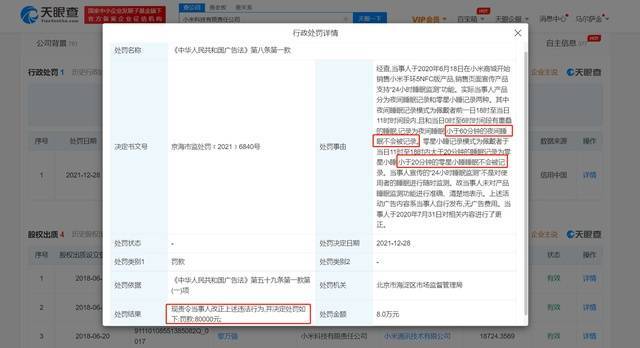 功能|小米手环广告表达不准确 被罚8万元