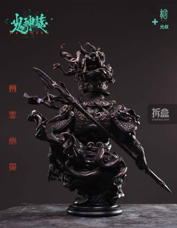 形象|末那末匠 光叔《鬼神誌?能品：狄青铜色版》树脂艺术雕像