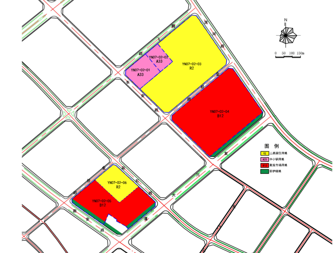 涉阜阳城南,颍东,颍泉住宅,商业,教育及社会用地