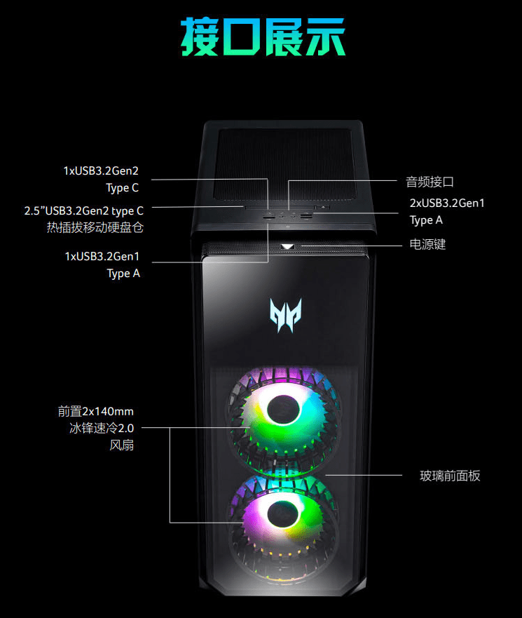 该机|宏碁推出新款掠夺者圣盾主机:12 代酷睿 + DDR5+RTX 30 系列显卡