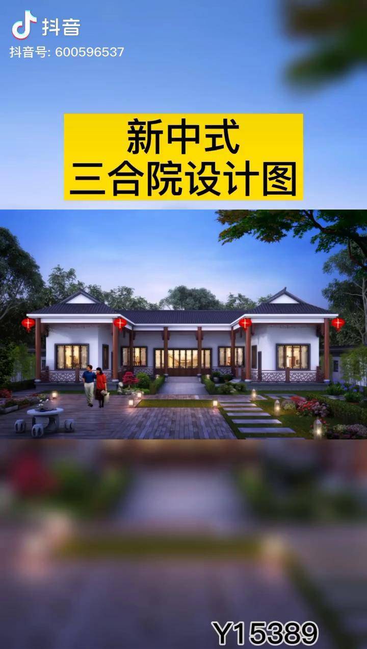 新中式三合院別墅設計圖佔地300多平附戶型方案圖三合院設計三合院