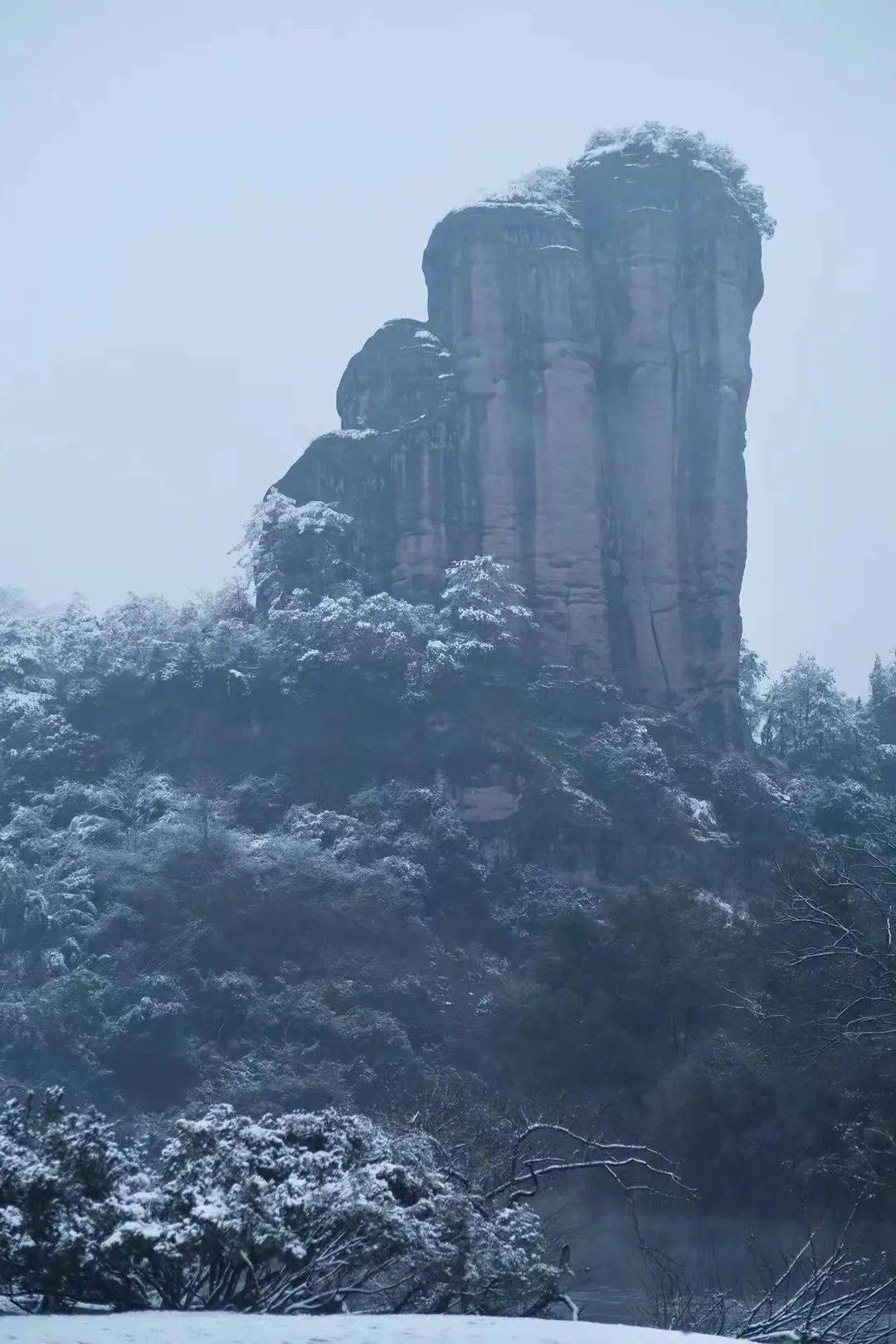 福建武夷山冬天下雪图片
