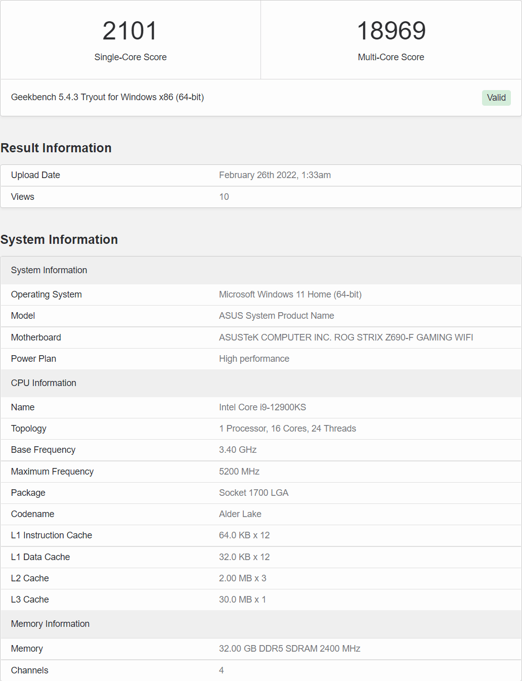 单核|英特尔 5.5 GHz 处理器 i9-12900KS 现身 Geekbench