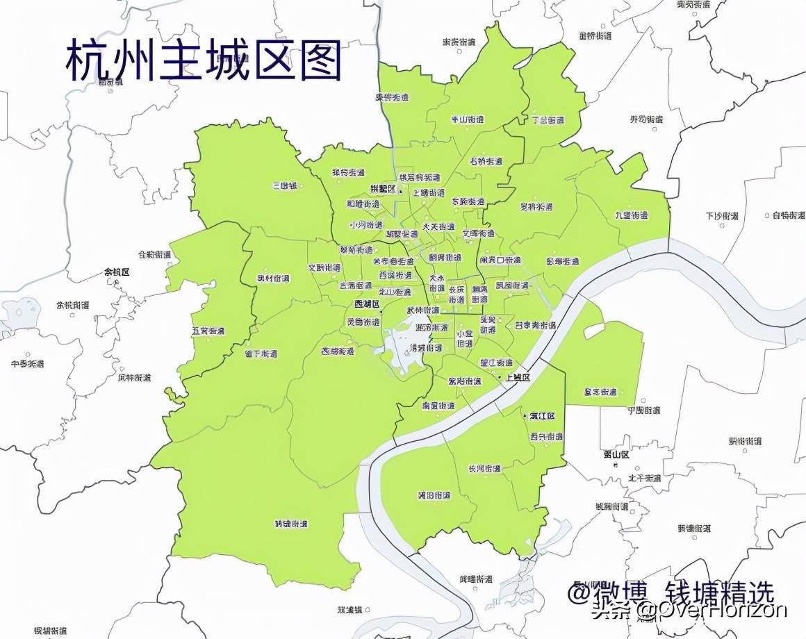 杭州区域划分城区图片
