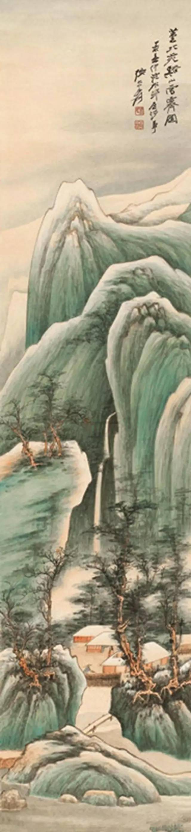 中国美術，張大千，肉箪。山水画。 近现代山水画巨匠张大千亦特别喜欢画松