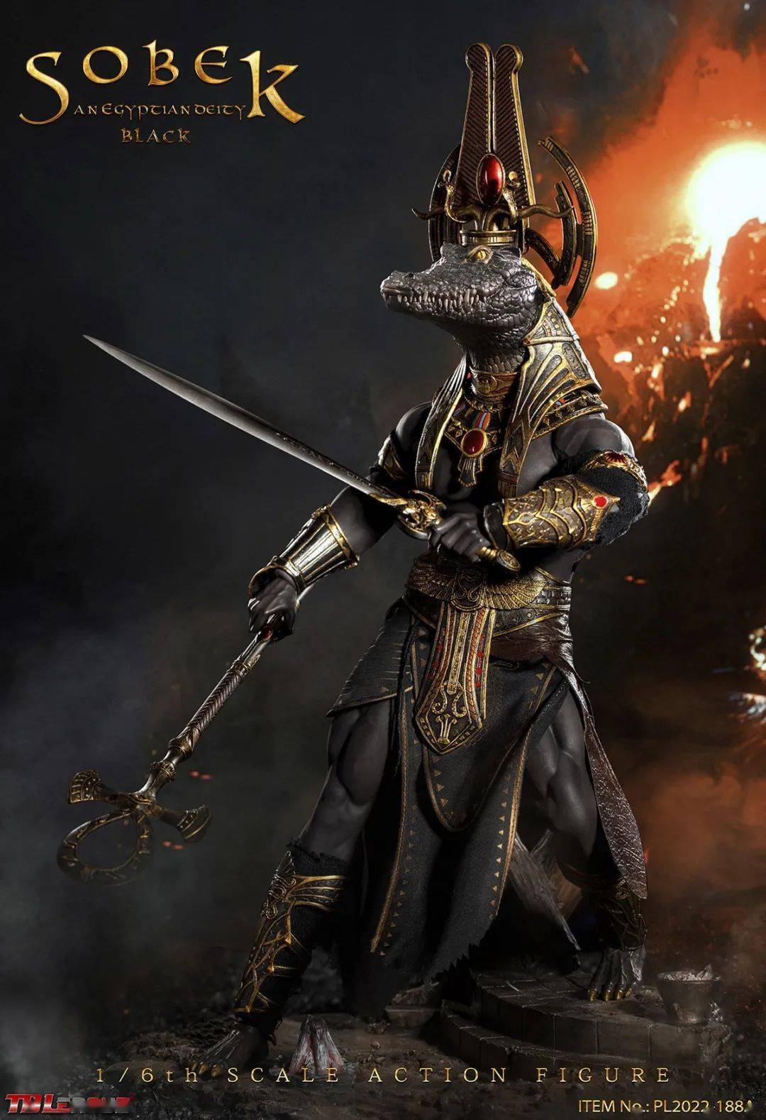 新品预定~ tbleague 1/6 埃及众神系列 索贝克 pl2022-188ab 黑色