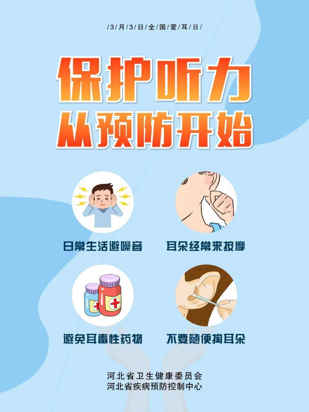 海报关爱听力健康聆听精彩未来