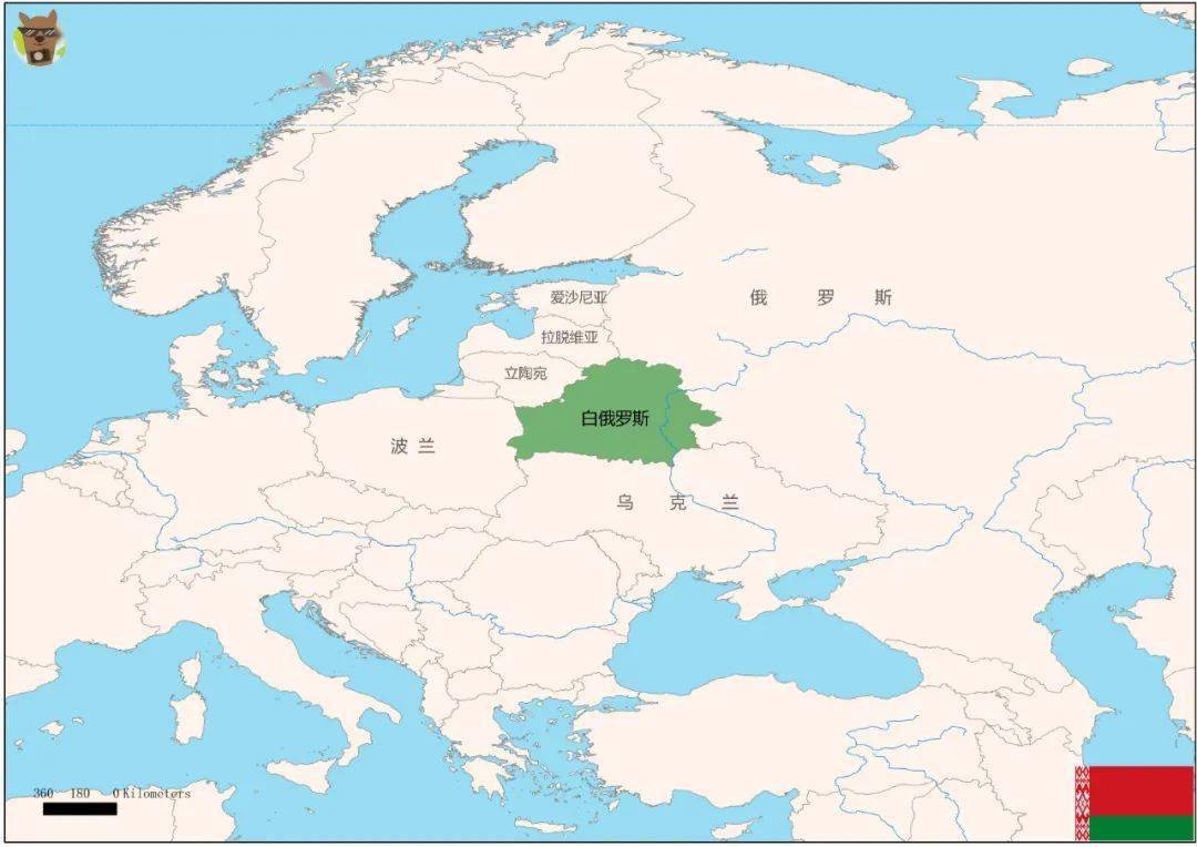 白俄罗斯周边国家地图图片