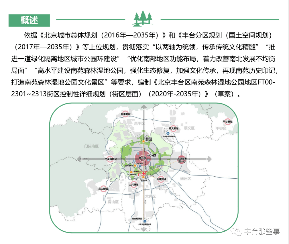 3万亩),主要依托南中轴地区整体空间发展架构,深入挖掘南苑历