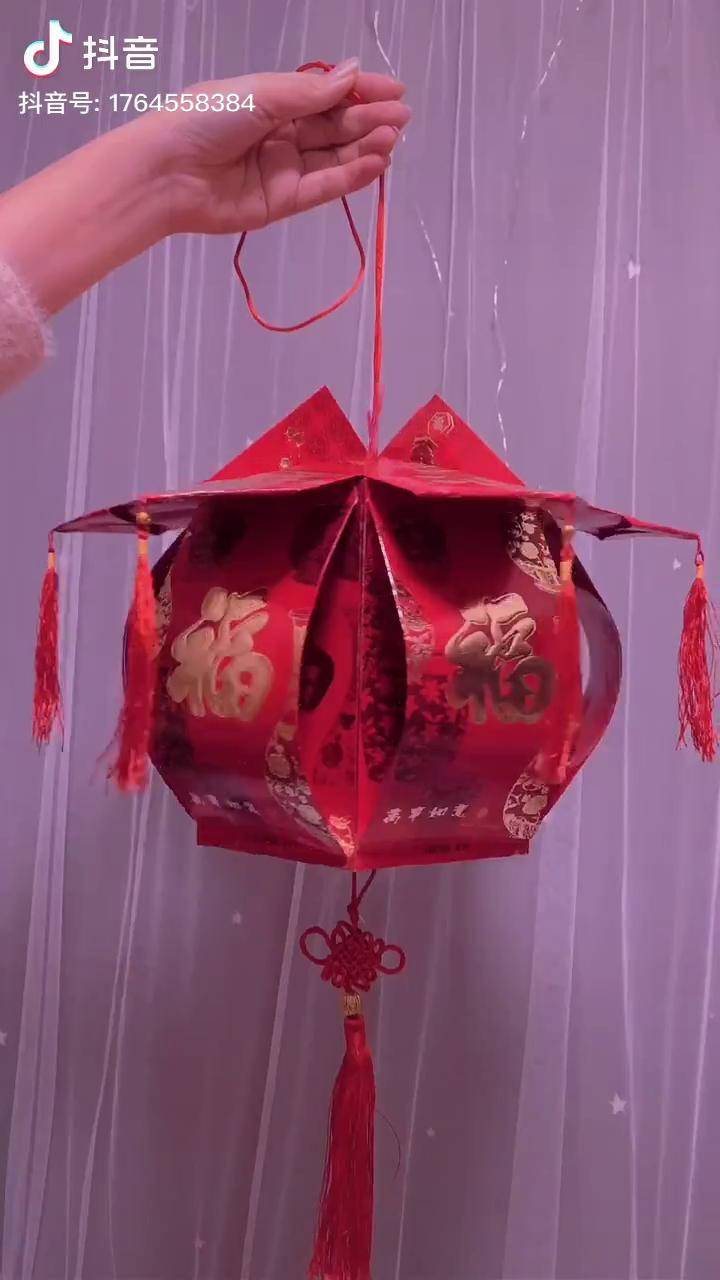 红包做花灯 制作方法图片