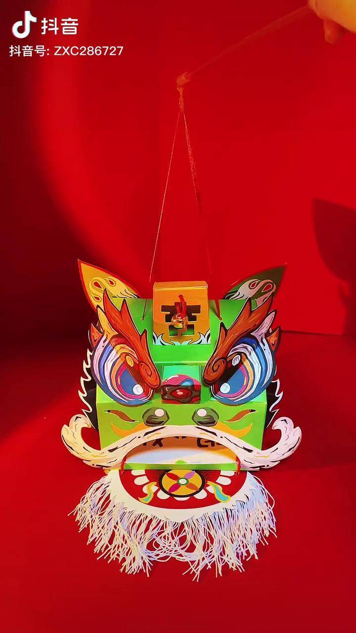 元宵节可以和宝贝一起做的舞狮灯笼手工灯笼灯笼儿童玩具自制灯笼亲子