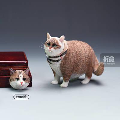 产品JXK 1/6 换头肥猫模型 仿真可爱有趣宠物猫咪动物潮玩摆件