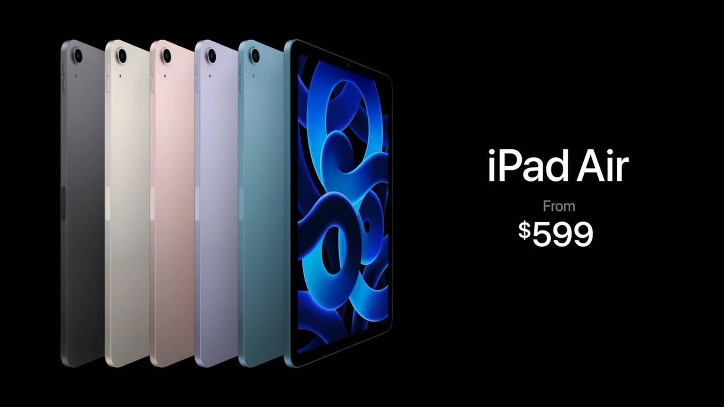 芯片|苹果 iPad Air 5 发布：外观不变，搭载 M1 处理器