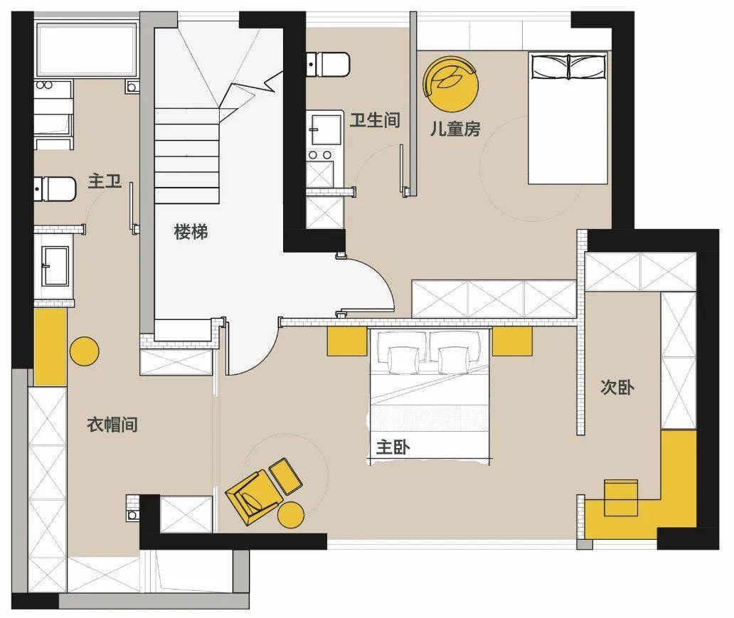 170㎡跃层户型大理石材木材艺术漆现代氛围格调的舒适惬意