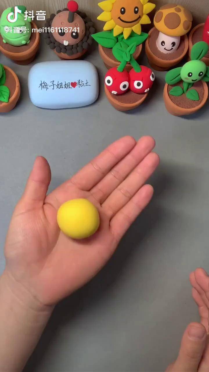 关键还这么欢喜～～粘土手工 植物大战僵尸玉米投手_粘土_关键_植物
