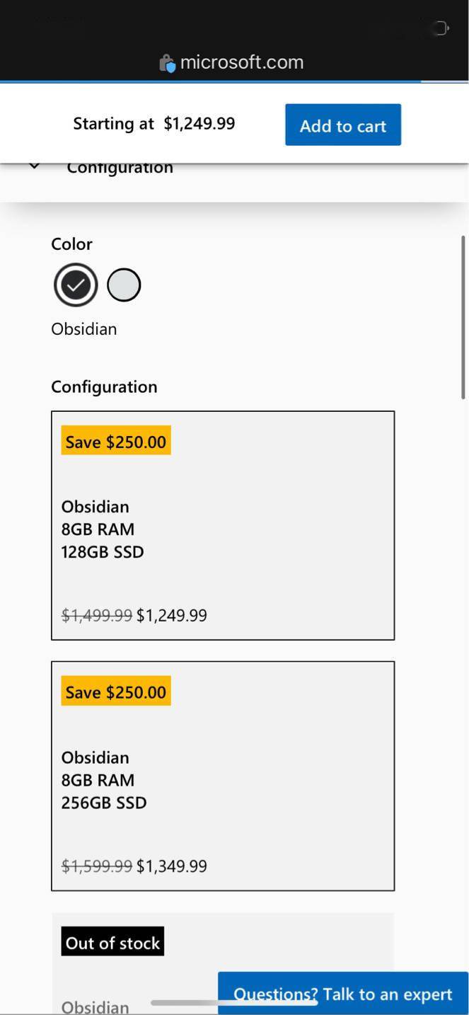 微软官方商城Surface Duo 2双屏手机优惠价7900元起