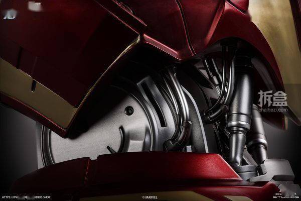 系列|QUEEN STUDIOS 漫威系列 钢铁侠 MARK7 1/1比例收藏胸像