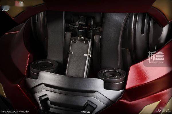 系列|QUEEN STUDIOS 漫威系列 钢铁侠 MARK7 1/1比例收藏胸像