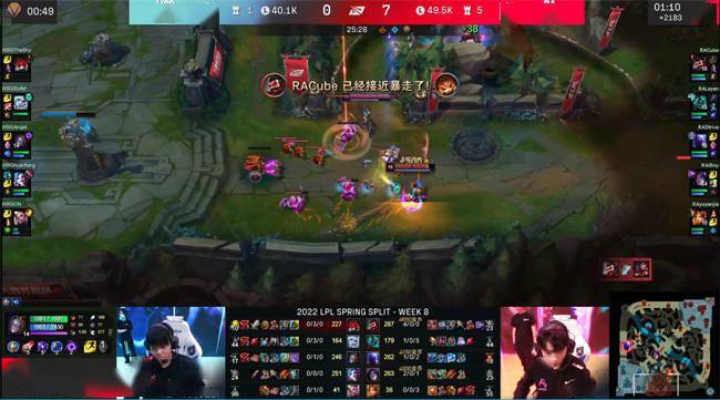 TheShy|LOL-LPL：Cube贾克斯单杀TheShy男枪主宰团战，RA 2-0战胜WBG