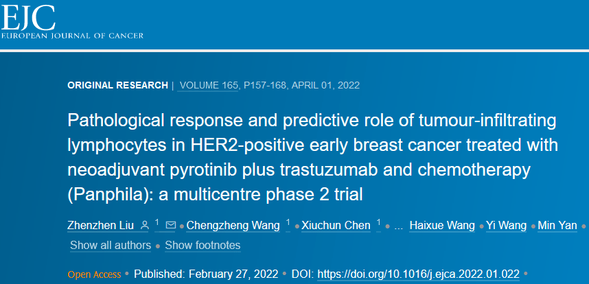 panphila研究重磅發表於europeanjournalofcancer展現吡咯替尼抗her2