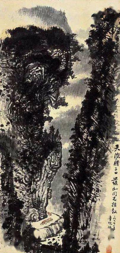 李苦禅花鸟山水册用笔劲道线条直入化境