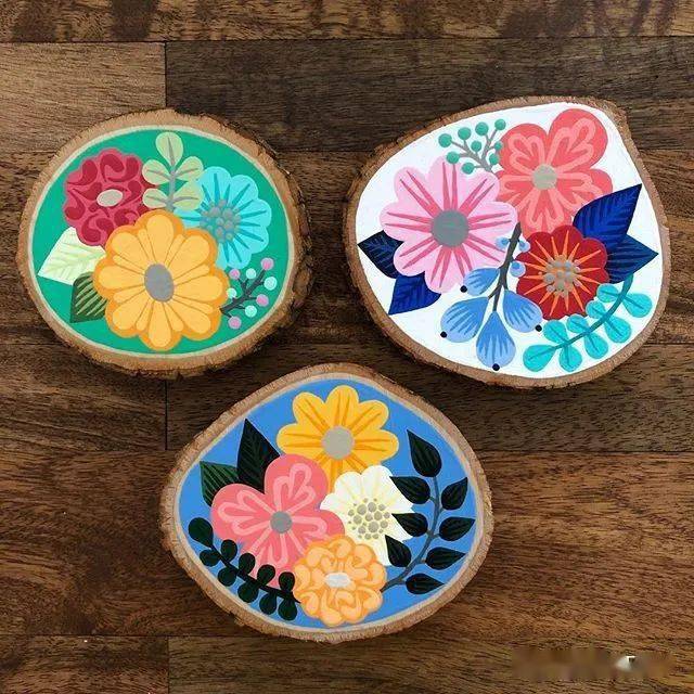 废弃的木头切成了片这样画竟然可以这么美