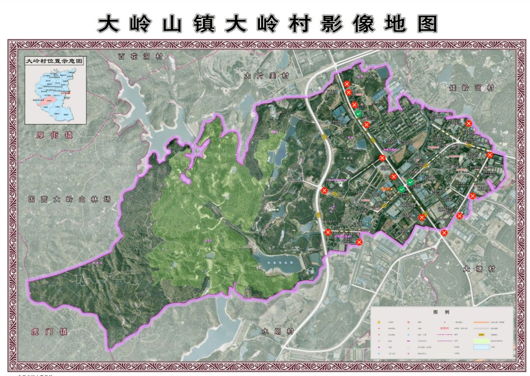 大岭山镇整个地图图片