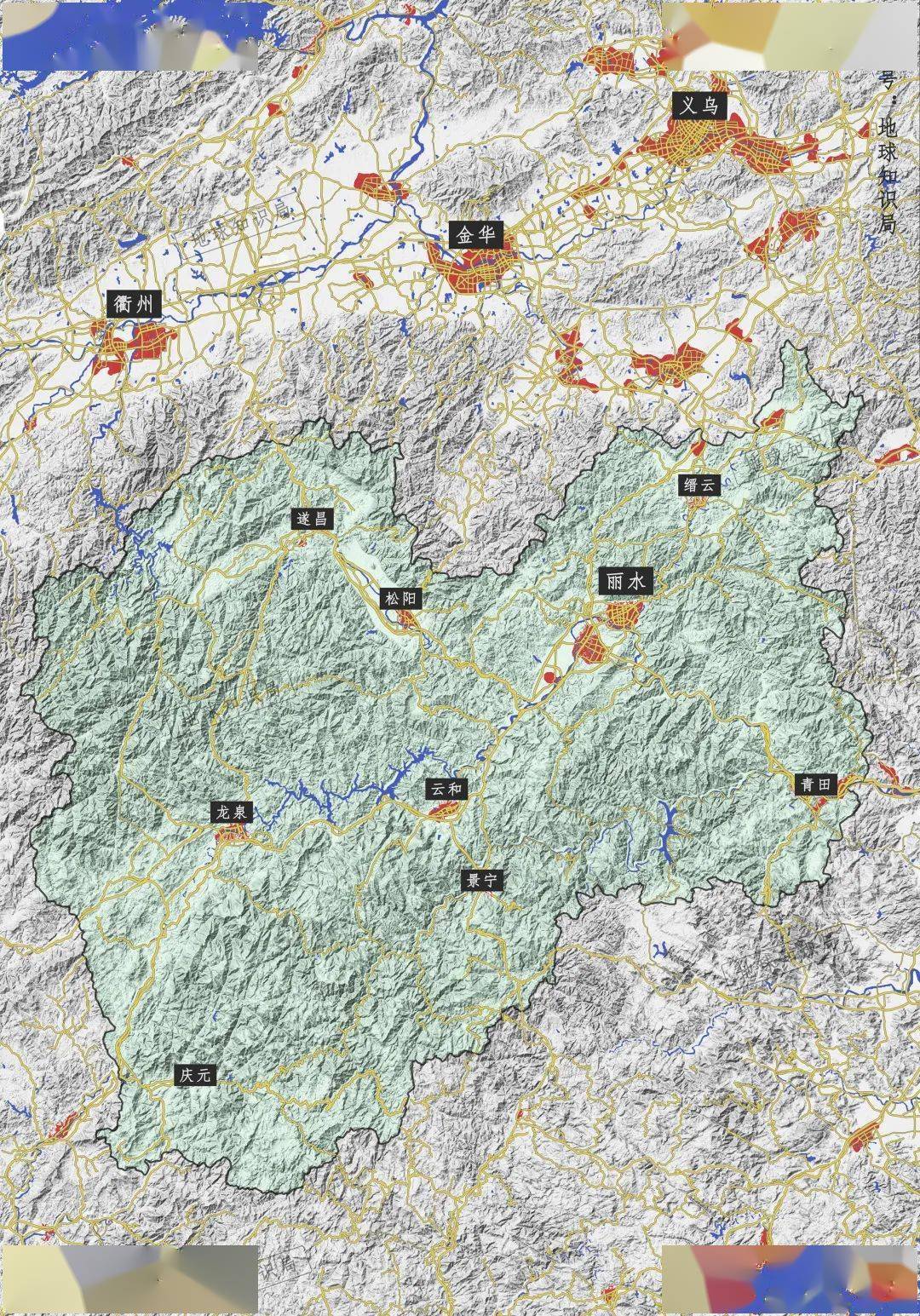 浙江丽水地理位置图片