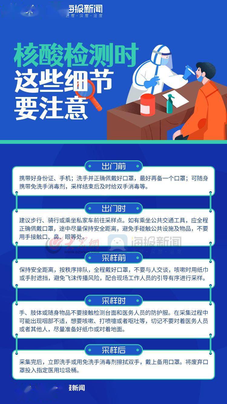一图读懂核酸检测时这些细节要注意