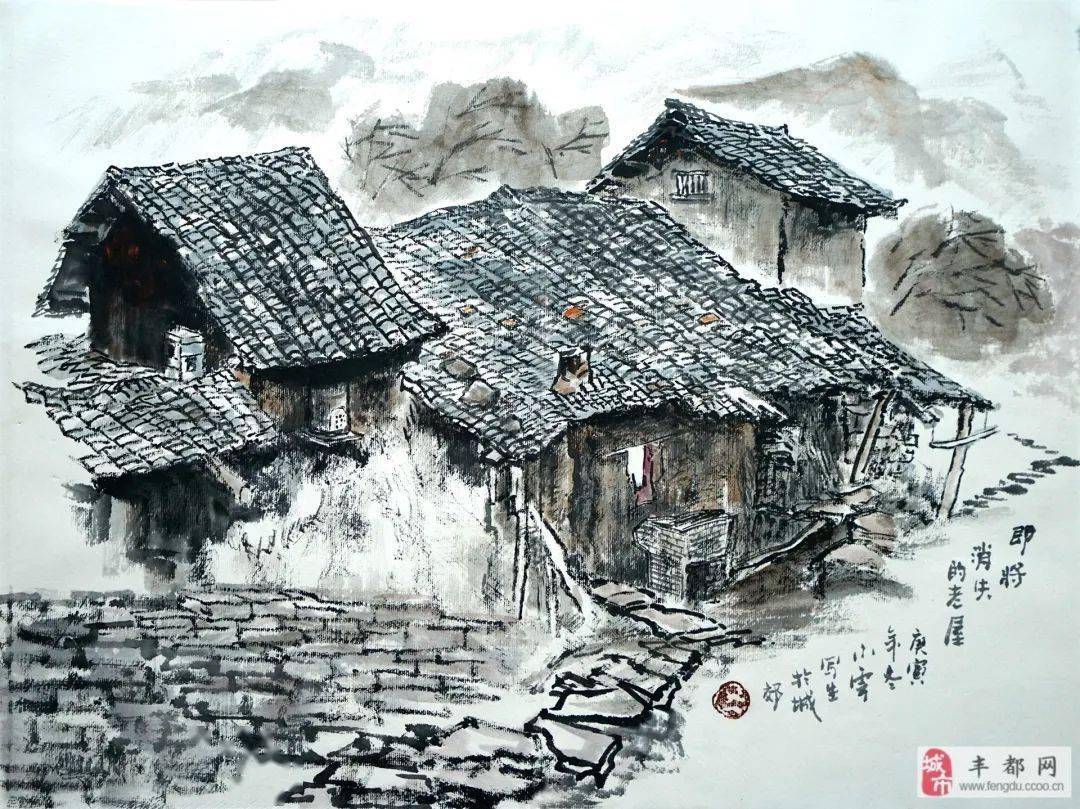 当代艺术名家——廖小云笔下的魅力丰都!_名山镇_作品_风景