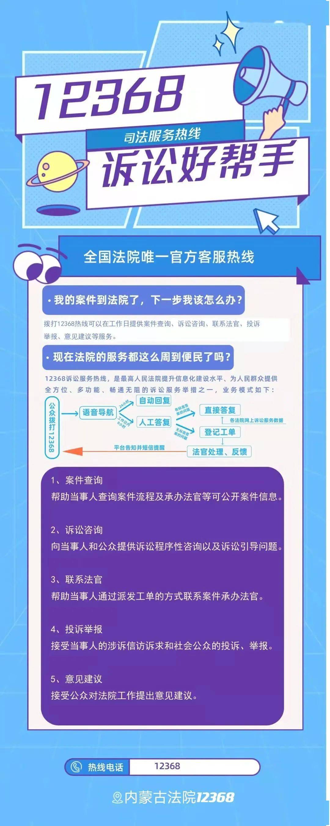 我为群众办实事内蒙古法院12368诉讼服务平台全面升级啦